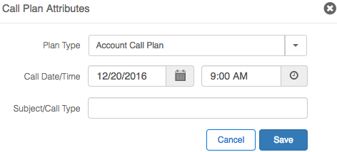 Add Call Plan