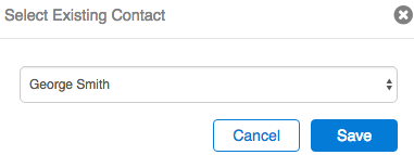 Select Existing Contact