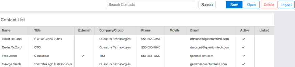 Contact List