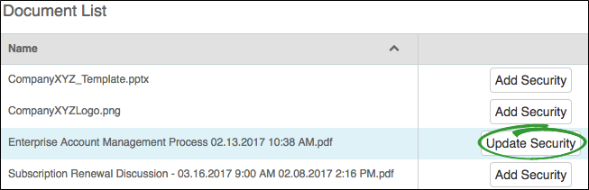 Update Document Security
