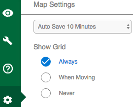 Map Settings Menu