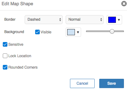 Edit Map Shape Pop-up