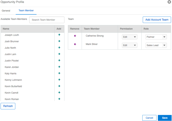 Opportunity Team Members