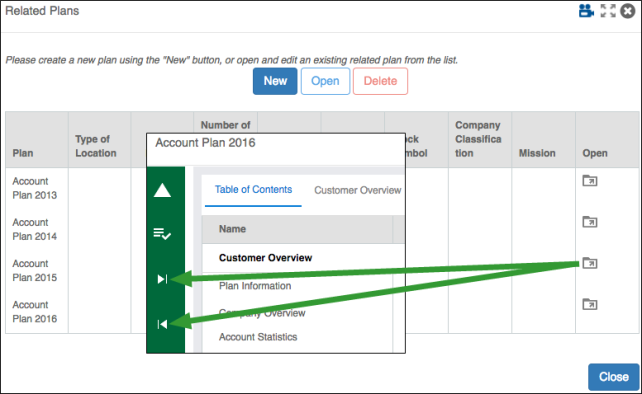 Sub-Plan Navigation