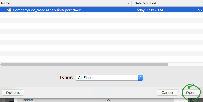 Selecting a Document